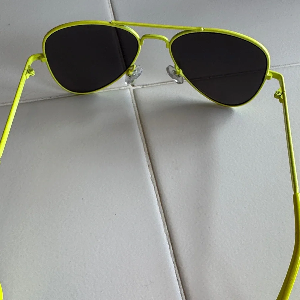 Justice Kids Sunglasses with Neon Pink and Yellow Case